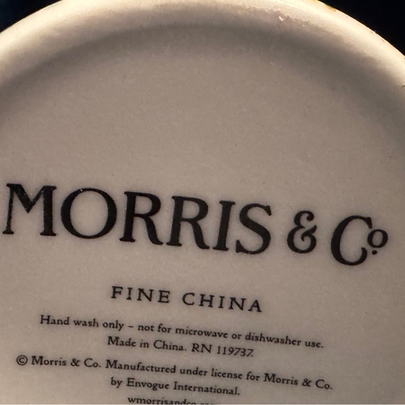 Morris & Co. Fine China Mug Yellow Green Blue Gold Floral William Morris - Picture 6 of 6